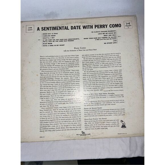 Perry Como vinyl record “ A sentimental Date with Perry Como” - Picture 3 of 8